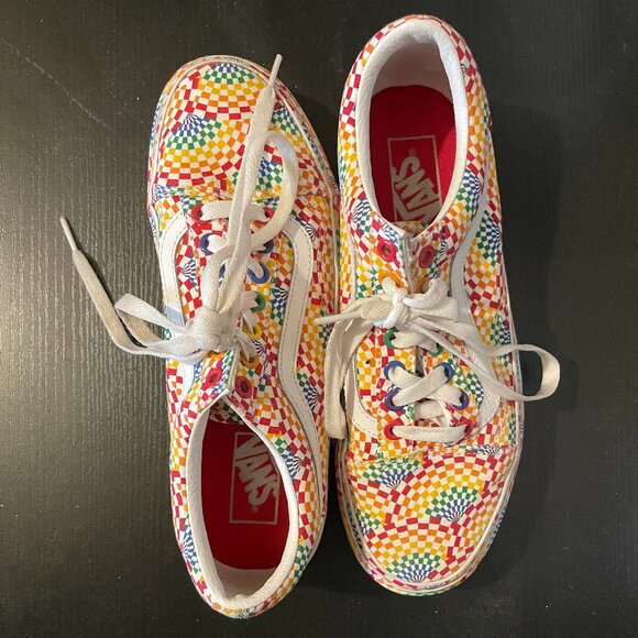 Van Rainbow Old Skool Platforms Sneakers - Picture 2 of 8